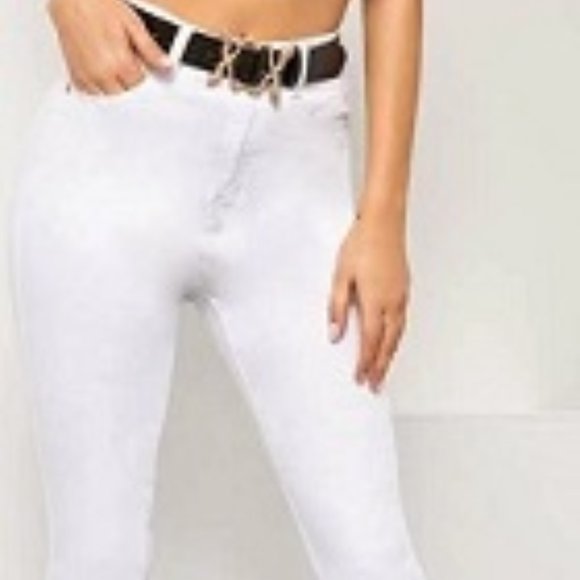 White High Waist Stretchy Skinny Jeans Size S (4) - New. - Picture 4 of 5